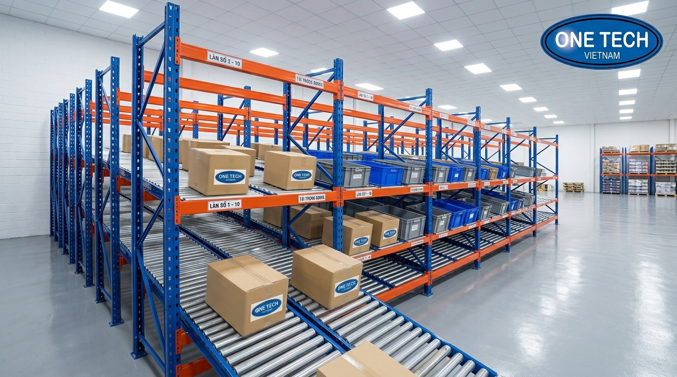 Bảo trì và bảo hành kệ kho Flow racks giúp hệ con lăn vận hành ổn định
