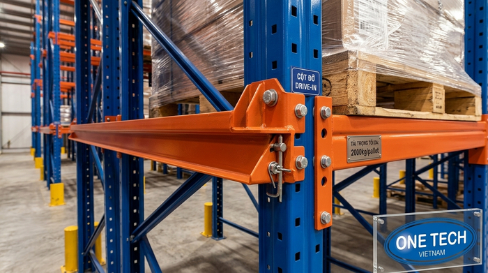 Ray đỡ pallet kệ drive in Ray đỡ pallet của kệ drive in tải trọng cao