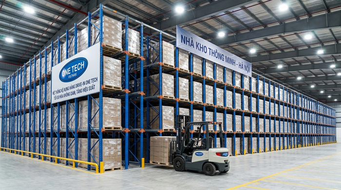 Kệ pallet Drive In Hà Nội cho kho hàng đồng nhất số lượng lớn