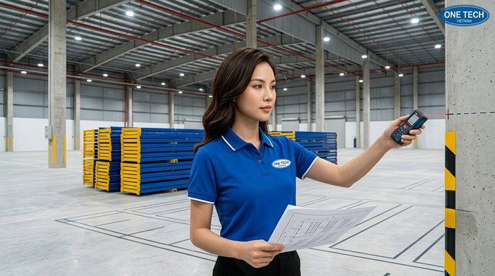 Khảo sát kho trước khi lắp kệ drive-in Khảo sát mặt bằng trước khi lắp đặt kệ drive-in tại Hà Nội