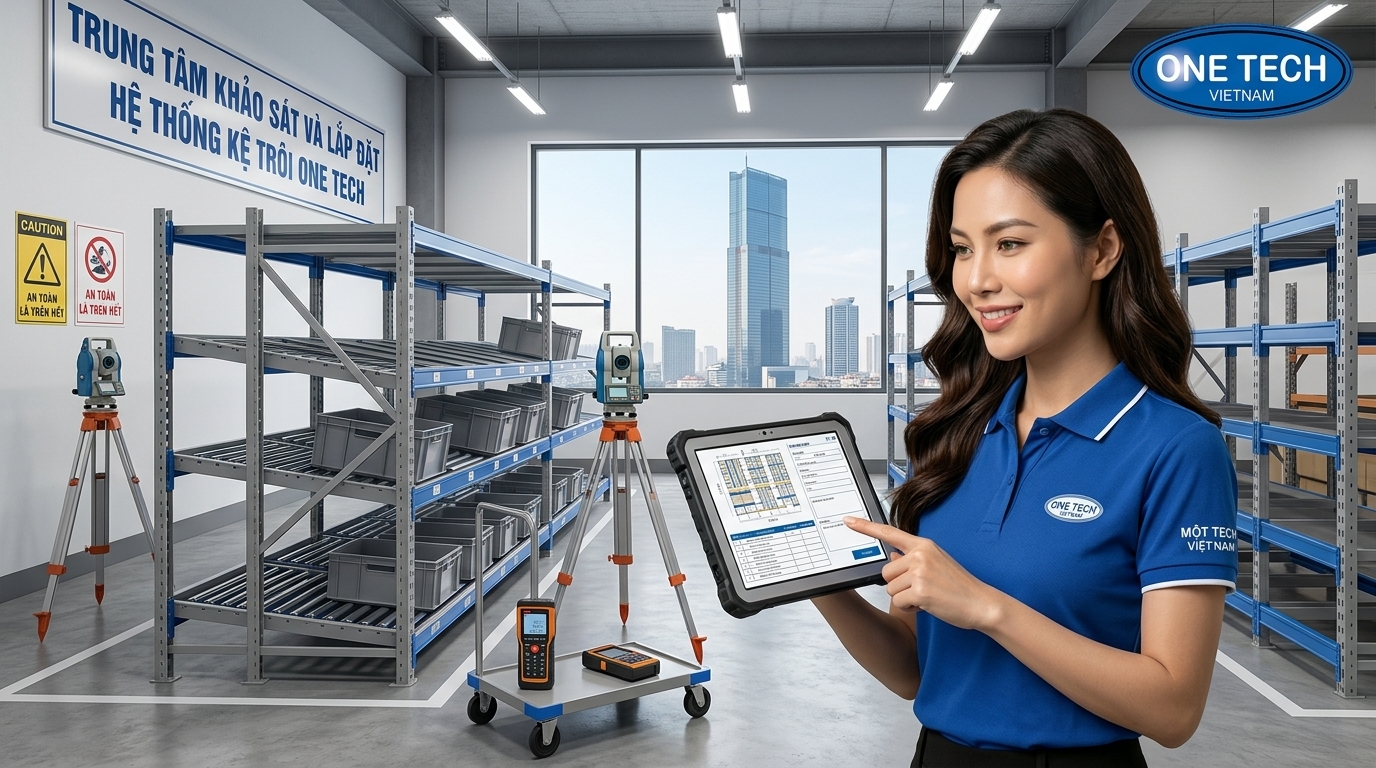 Quy trình khảo sát và lắp đặt kệ flowrack tại Hà Nội