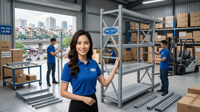 Lắp đặt kệ trung tải tại Hà Nội trong kho hàng thực tế