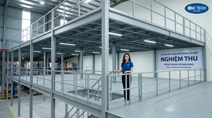 Nghiệm thu hệ kệ sàn mezzanine sau lắp đặt tại Hà Nội