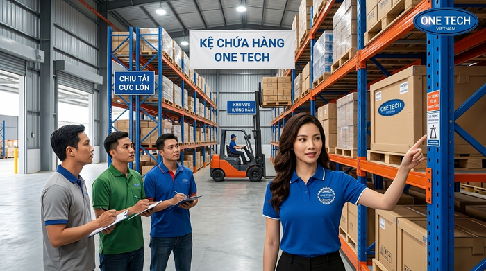 Bàn giao kệ kho trung chuyển và đào tạo vận hành an toàn