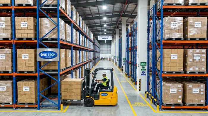 Bố trí luồng di chuyển xe nâng trong kho dùng kệ push back