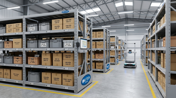 Hệ thống kệ thông minh RFID hỗ trợ quản lý kho trung chuyển