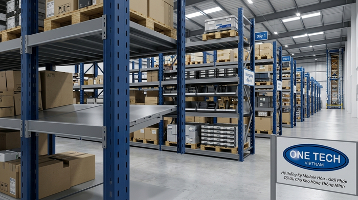Kệ kho thông minh Hà Nội dạng module dễ thay đổi tầng kệ