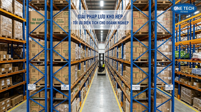 Kệ Narrow Aisle Hà Nội với lối đi hẹp trong kho pallet