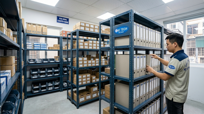 Kệ sắt v lỗ cho kho nhỏ và cửa hàng tại Hà Nội