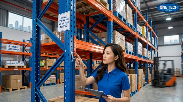 Kiểm tra an toàn hệ thống kệ kho thông minh tại Hà Nội