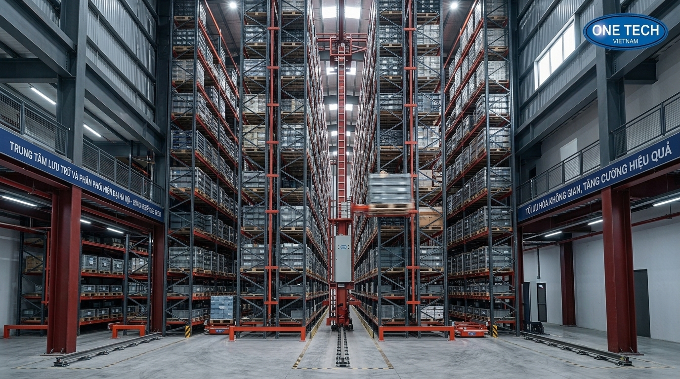 Kệ kho ASRS Hà Nội giúp tối ưu không gian lưu trữ trong kho có diện tích hạn chế