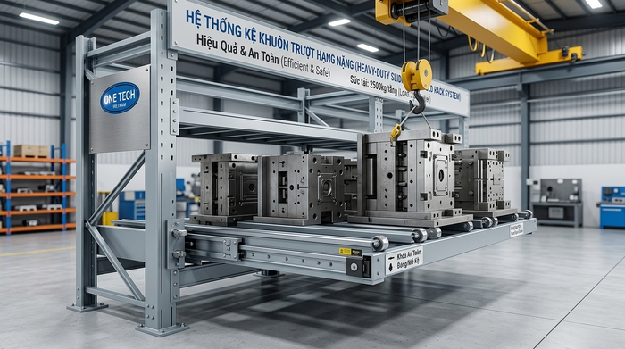 Mould racks dạng kéo trượt cho khuôn nặng