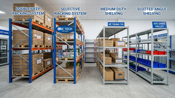 So sánh Kệ Double Deep Hà Nội với kệ Selective kệ trung tải và kệ tôn lỗ