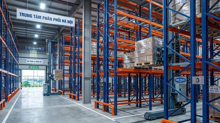 Minh họa Stacker-Crane một cột và hai cột cho kho tại Hà Nội