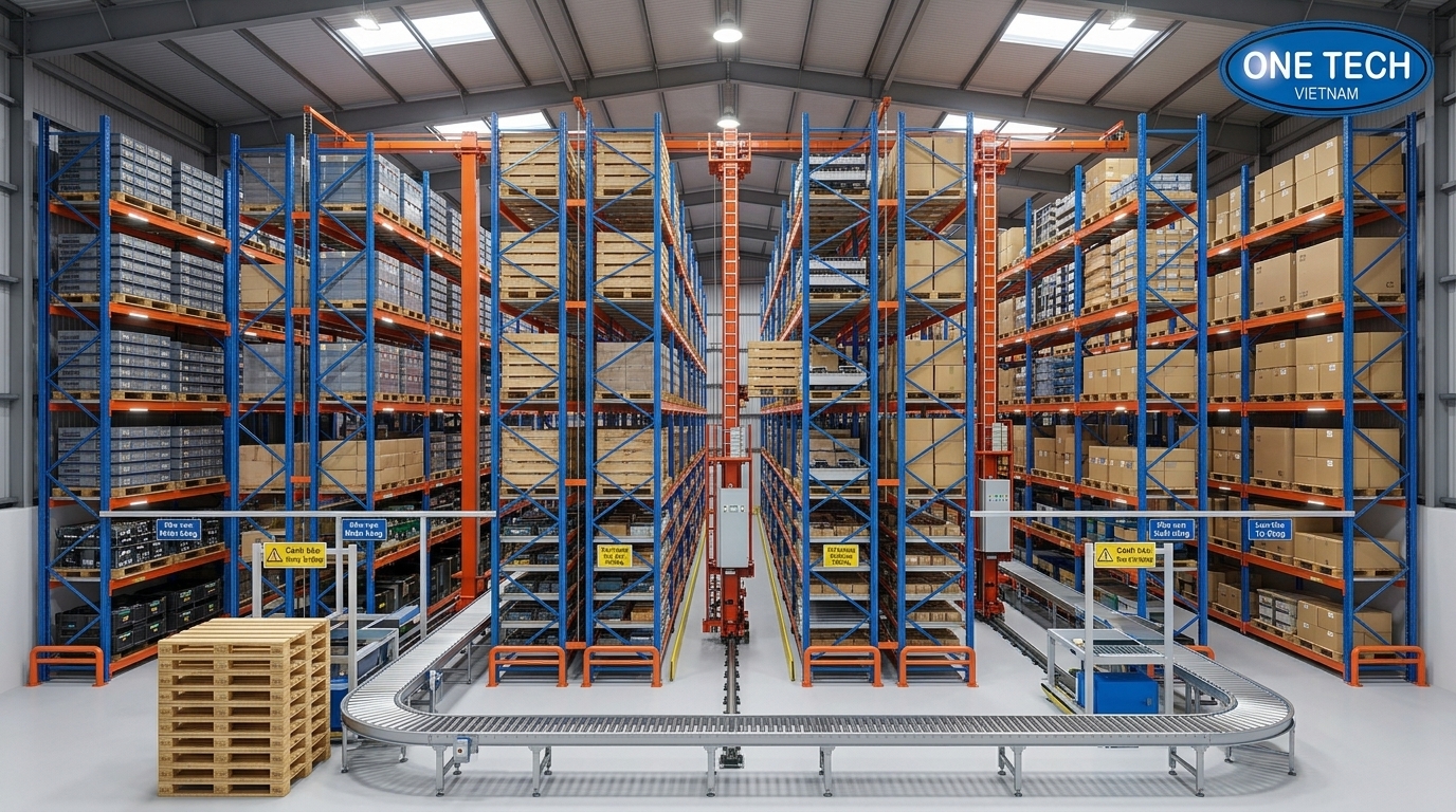 Thiết kế layout kệ kho ASRS Hà Nội cần tính tải trọng, lối đi, chiều cao kho và vị trí xuất nhập hàng