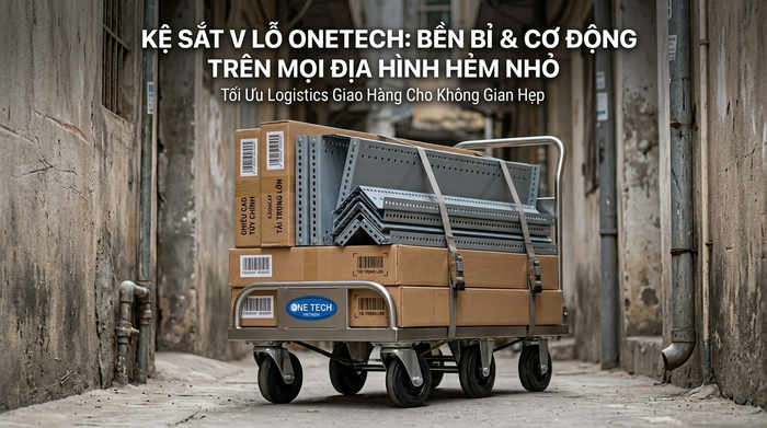 Mẫu xe chuyên dụng vận chuyển kệ sắt vào ngõ hẹp Hà Nội
