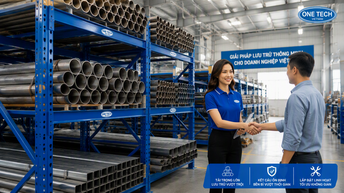 Bàn giao kệ để ống thép tại Hà Nội Bàn giao kệ để ống thép cho khách hàng tại Hà Nội