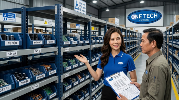 Bàn giao kệ kho linh kiện điện tử Hà Nội Bàn giao kệ kho linh kiện điện tử sau lắp đặt tại Hà Nội