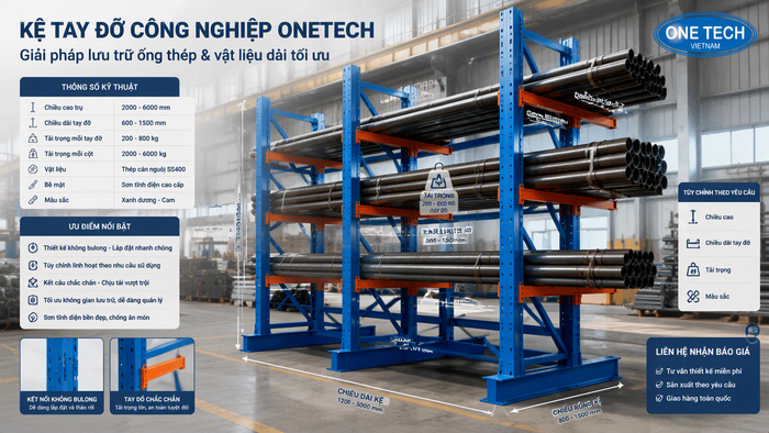 Báo giá kệ để ống thép Hà Nội theo yêu cầu Báo giá kệ để ống thép Hà Nội theo kích thước và tải trọng