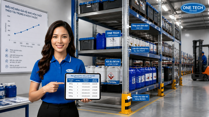 Bàn giao kệ kho hóa chất và hướng dẫn vận hành an toàn