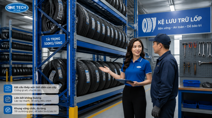 Bảo trì kệ để lốp xe định kỳ cho kho lốp ô tô