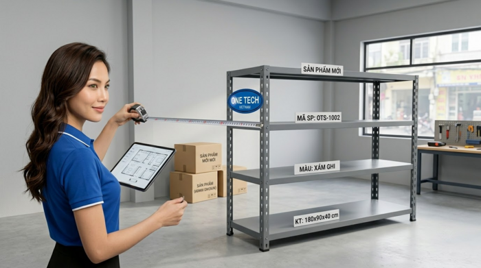 Đo đạc mặt bằng trước khi lắp kệ tải trọng nhẹ Hà Nội