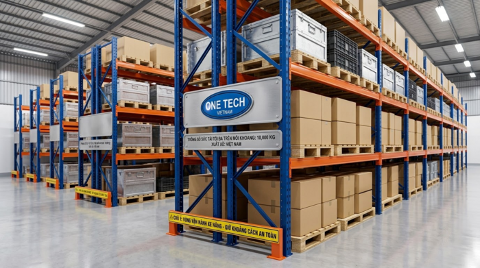 Kệ hạng nặng cho kho linh kiện điện tử đóng pallet Kệ hạng nặng lưu trữ linh kiện điện tử đóng pallet
