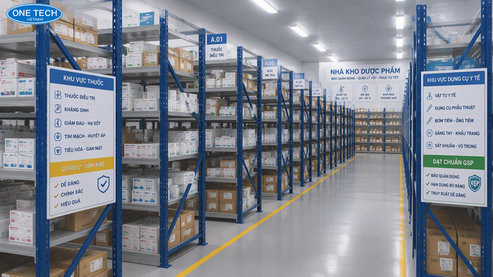 Kệ kho dược phẩm Hà Nội cho kho thuốc ngăn nắp Kệ kho dược phẩm Hà Nội giúp sắp xếp kho thuốc ngăn nắp và dễ kiểm kê
