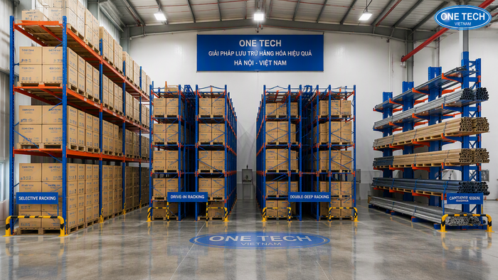 Kệ pallet thép chịu tải nặng cho nhà kho Hà Nội Kệ pallet thép cho kho công nghiệp tại Hà Nội