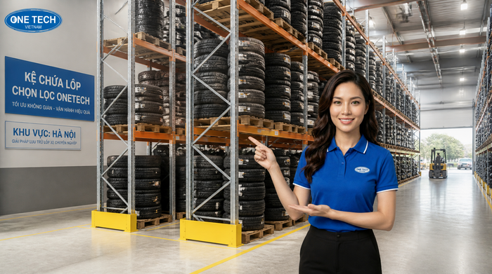 Kệ selective chứa lốp ô tô số lượng lớn tại Hà Nội