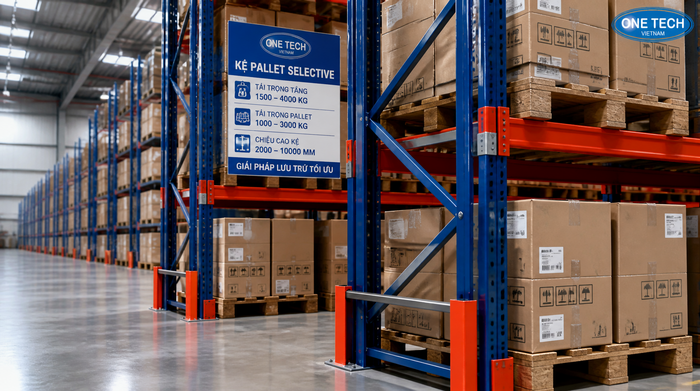 Kệ Selective trong kho logistics tại Hà Nội