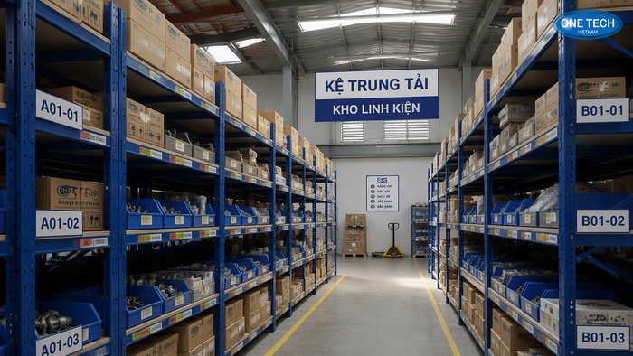 Kệ trung tải tối ưu mật độ lưu trữ kho hàng Kệ trung tải cho kho linh kiện và kho phân phối tại Hà Nội