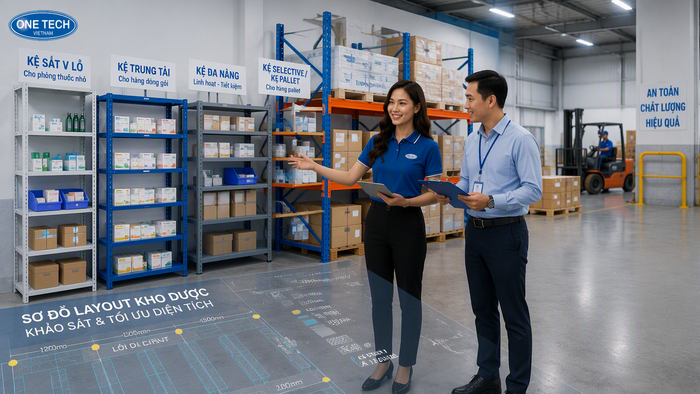Khảo sát mặt bằng kệ kho dược phẩm Hà Nội Khảo sát mặt bằng trước khi lắp đặt kệ kho dược phẩm Hà Nội