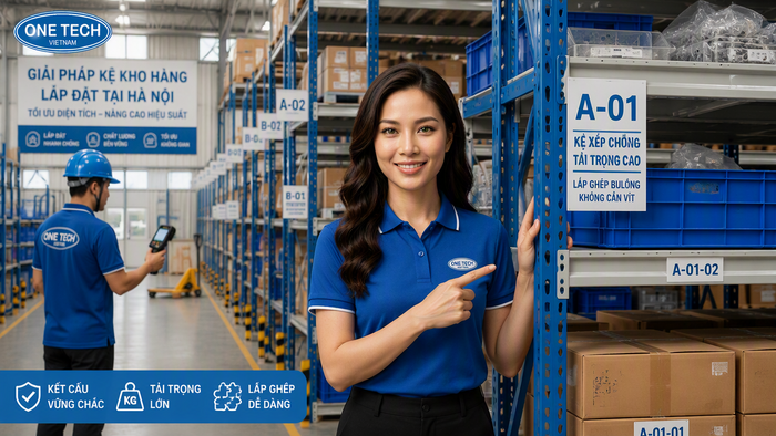 Lắp đặt kệ xếp chồng tại kho hàng Hà Nội