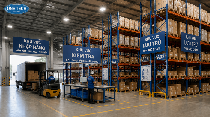 Phân vùng kho logistics Hà Nội theo tốc độ luân chuyển hàng hóa
