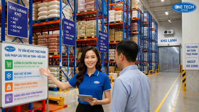 Tư vấn kệ kho thực phẩm Hà Nội trực thuộc OneTech Group