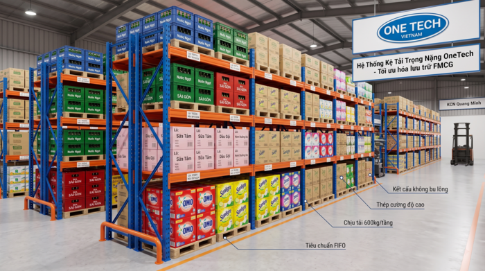 Kệ kho FMCG Hà Nội tối ưu không gian kho Kệ kho FMCG Hà Nội tối ưu không gian lưu trữ hàng tiêu dùng nhanh