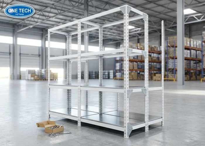 Quy trình lắp đặt Kệ v lỗ màu trắng tại Hà Nội chuyên nghiệp và nhanh chóng
